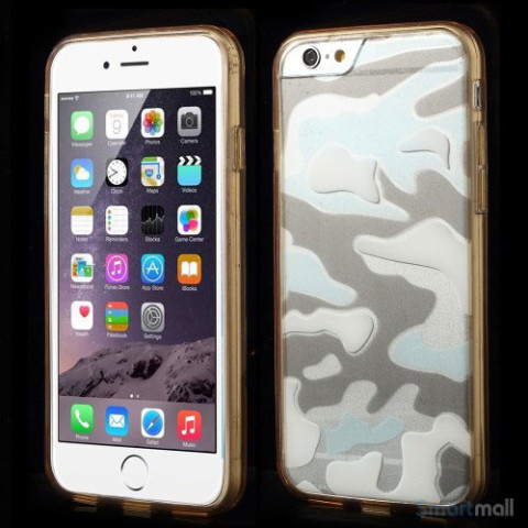 Camouflage-moennstret-cover-til-iPhone-6,-semitransparent-champagnefarvet