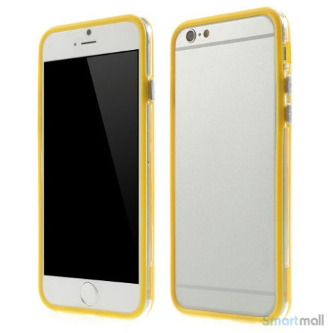 Beskyttende bumper for iPhone 6 i bloed TPU-plast - Gul