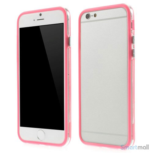 Beskyttende bumper for iPhone 6 i bloed TPU-plast - Pink
