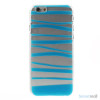 Cover til iPhone 6 med dekorative irregulaere striber - Blaa2