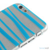 Cover til iPhone 6 med dekorative irregulaere striber - Blaa3