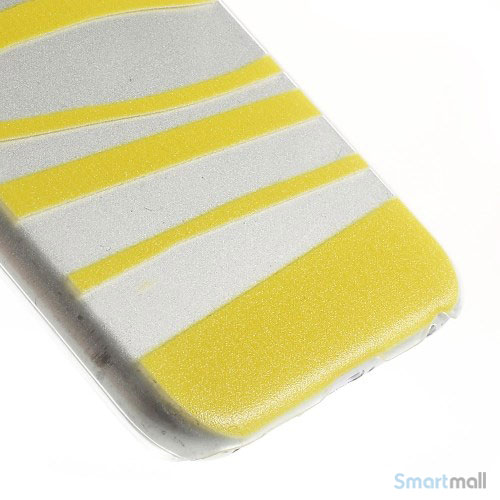 Cover til iPhone 6 med dekorative irregulaere striber - Gul4