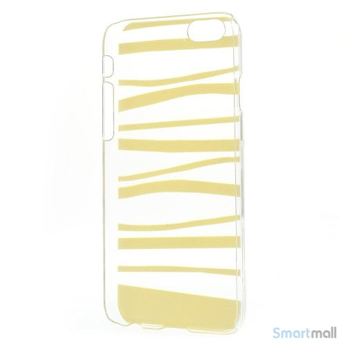 Cover til iPhone 6 med dekorative irregulaere striber - Gul5