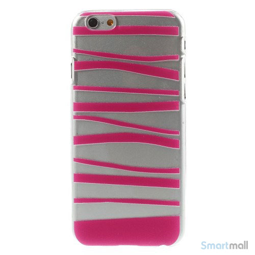 Cover til iPhone 6 med dekorative irregulaere striber - Rose2