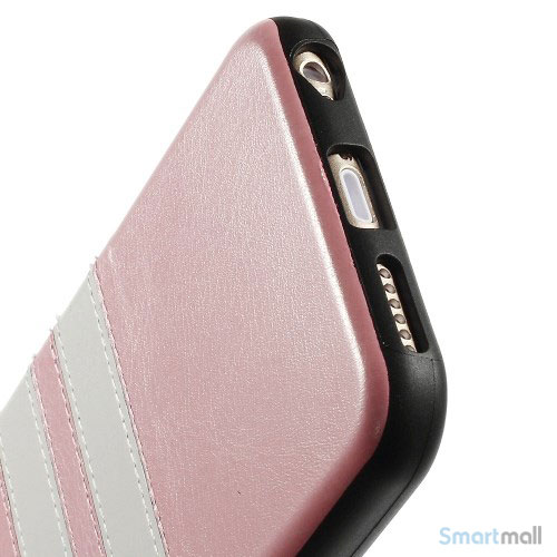 Elegant bag-cover til iPhone 6 i laeder og TPU-plast - Pink4
