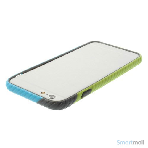 Enkel bumper til iPhone 6 med dekorativt og praktisk twill-moenster - Groen - Blaa3