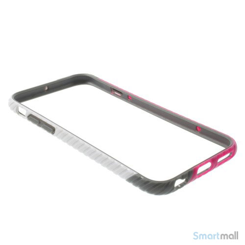 Enkel bumper til iPhone 6 med dekorativt og praktisk twill-moenster - Hvid - Rose7