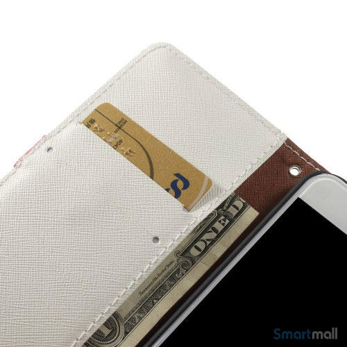 Feminin pung til iPhone 6 med mange praktiske detaljer - Dybblaa - Hvidt3