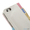 Feminin pung til iPhone 6 med mange praktiske detaljer - Pink - Hvid2