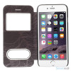 Flipcover i laeder til iPhone 6, med mange funktioner - Lilla5