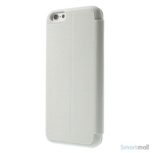 Flipcover til iPhone 6, udfoert i laeder med vindue og standfunktion - Hvid3