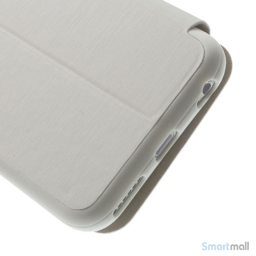 Flipcover til iPhone 6, udfoert i laeder med vindue og standfunktion - Hvid6