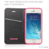 HELLO DEERE flip-cover til iPhone 5 - 5s, laeder med standfunktion - Rose3
