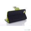 Ioejnefaldende laeder-pung til iPhone 6 med ekstra lommer - Groen - Sort3