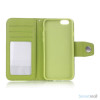 Ioejnefaldende laeder-pung til iPhone 6 med ekstra lommer - Gul - Groen4