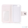 Ioejnefaldende laeder-pung til iPhone 6 med ekstra lommer - Gul - Hvid4