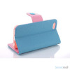 Ioejnefaldende laeder-pung til iPhone 6 med ekstra lommer - Pink - Blaa3