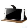 Klassisk laederpung til iPhone 6 med plads til tre kreditkort - Brun4