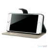 Klassisk laederpung til iPhone 6 med plads til tre kreditkort - Graa4
