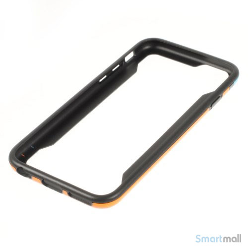 Laekker bumper til iPhone 6, udfoert i hybrid-plast - Orange - Blaa4