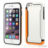 Laekker bumper til iPhone 6, udfoert i hybrid-plast - Orange - Hvid