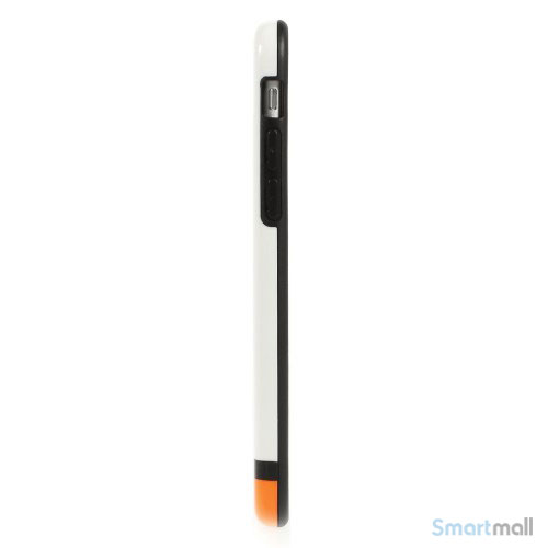 Laekker bumper til iPhone 6, udfoert i hybrid-plast - Orange - Hvid3