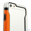 Laekker bumper til iPhone 6, udfoert i hybrid-plast - Orange - Hvid5