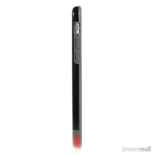 Laekker bumper til iPhone 6, udfoert i hybrid-plast - Rød-Sort3