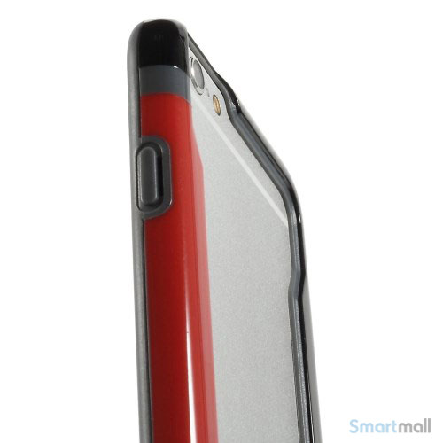 Laekker bumper til iPhone 6, udfoert i hybrid-plast - Rød-Sort5
