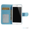 Laekker feminin iPhone 6 pung i tykt laeder med rhombe-syninger - Blaa4