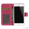 Laekker feminin iPhone 6 pung i tykt laeder med rhombe-syninger - Rose5