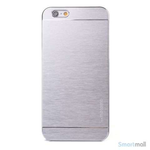 MOTOMO cover til iPhone 6 i slidstaerkt boerstet aluminium - Soelv