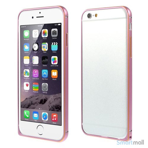 Metalbumper til iPhone 6, forberedt til noeglering mv. - Pink