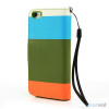 Multifarvet pung til iPhone 5 og iPhone 5s - Blaa - Groen - Orange2