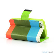 Multifarvet pung til iPhone 5 og iPhone 5s - Blaa - Groen - Orange5
