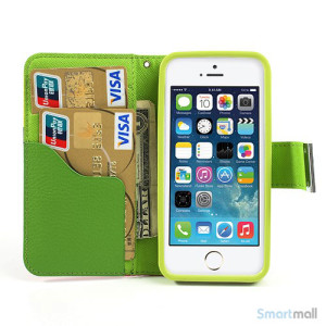 Multifarvet pung til iPhone 5 og iPhone 5s - Cyan - Sort - Groen6