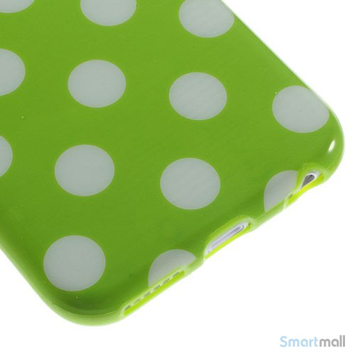 Polkaprikket cover til iPhone 6 i laekker bloed TPU-plast - Hvid - Groen6