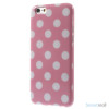 Polkaprikket cover til iPhone 6 i laekker bloed TPU-plast - Hvid - Pink2