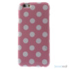 Polkaprikket cover til iPhone 6 i laekker bloed TPU-plast - Hvid - Pink3