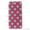 Polkaprikket cover til iPhone 6 i laekker bloed TPU-plast - Hvid - Rose3