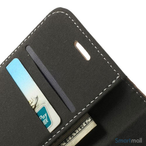 Robust iPhone 6 laederpung med kreditkortholder og lomme - Champagne6