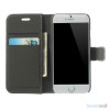 Robust iPhone 6 laederpung med kreditkortholder og lomme - Hvid
