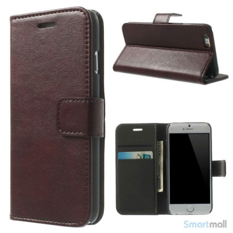 Robust iPhone 6 laederpung med kreditkortholder og lomme - Kaffe2