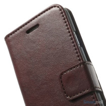 Robust iPhone 6 laederpung med kreditkortholder og lomme - Kaffe7