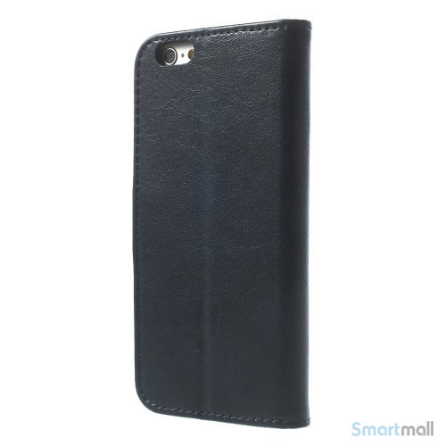 Robust iPhone 6 laederpung med kreditkortholder og lomme - Moerkeblaa5