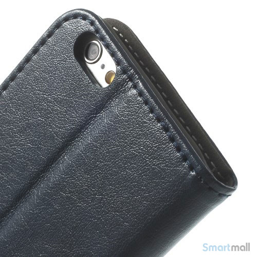 Robust iPhone 6 laederpung med kreditkortholder og lomme - Moerkeblaa6