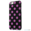 Sjovt polka prikket cover til iPhone 6, udfoert i bloed TPU plast Lilla-Sort3