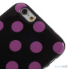 Sjovt polka prikket cover til iPhone 6, udfoert i bloed TPU plast Lilla-Sort5