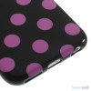 Sjovt polka prikket cover til iPhone 6, udfoert i bloed TPU plast Lilla-Sort6