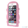 Soedt abe-cover til iPhone 66S, udfoert i bloed silicone - Pink